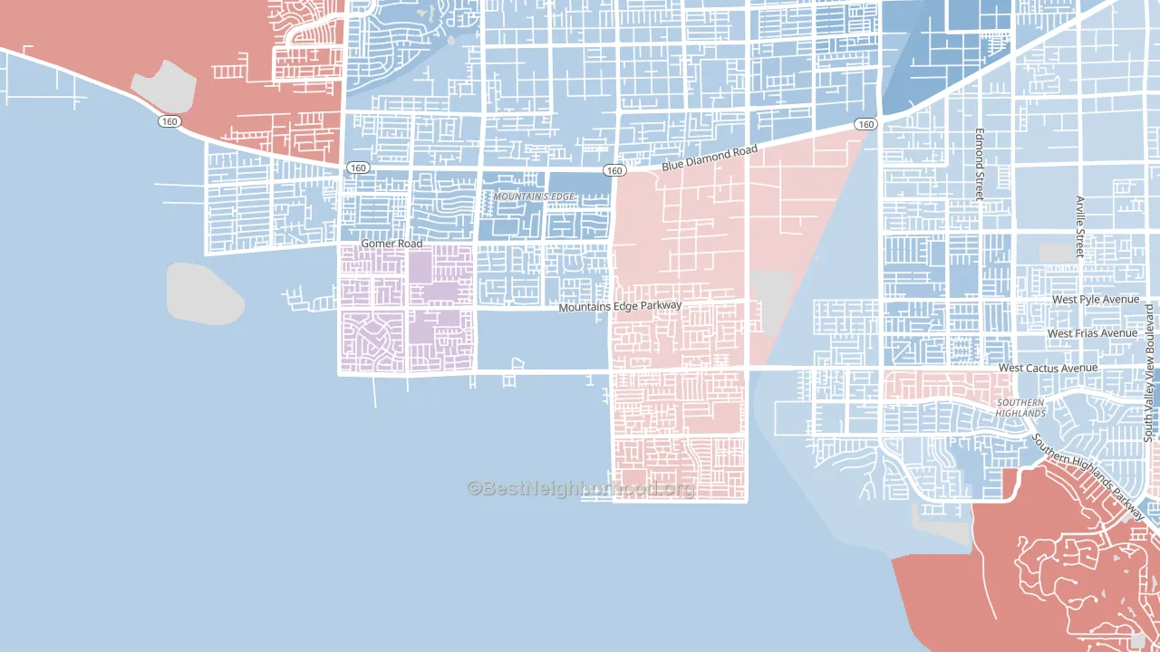 Mountain's Edge, Las Vegas, NV block-group political-lean map