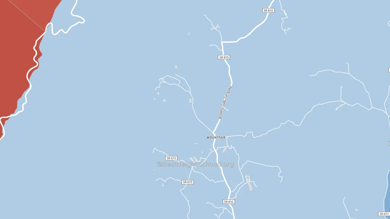 Mountfair, VA block-group political-lean map