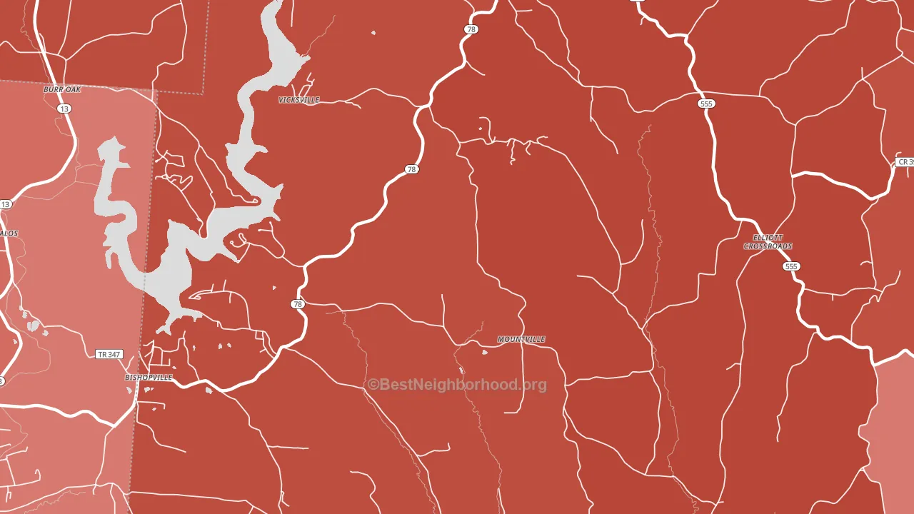 Mountville, OH block-group political-lean map