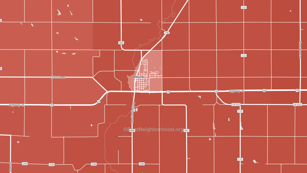 Moville, IA block-group political-lean map