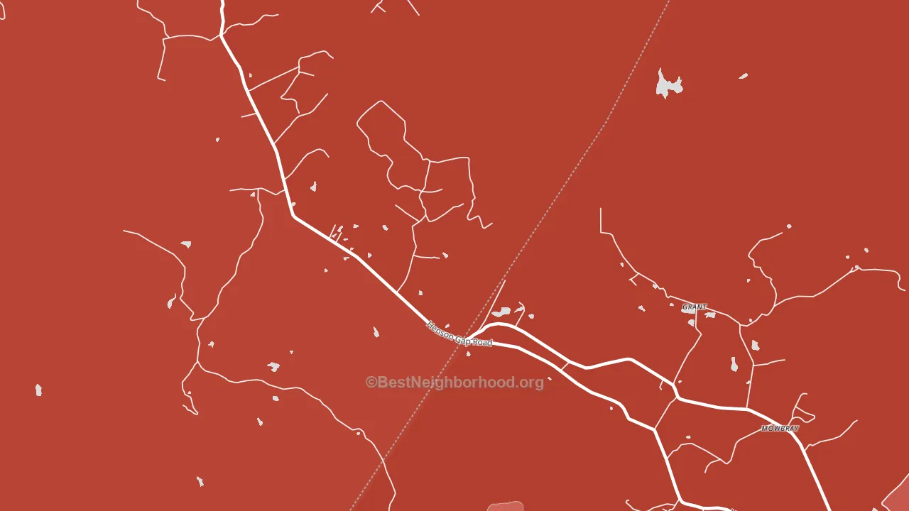 Mowbray, TN block-group political-lean map