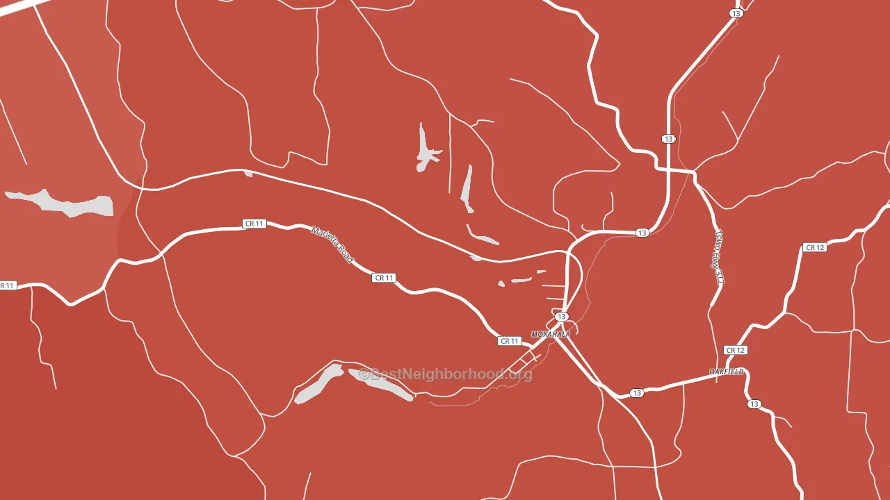 Moxahala, OH block-group political-lean map