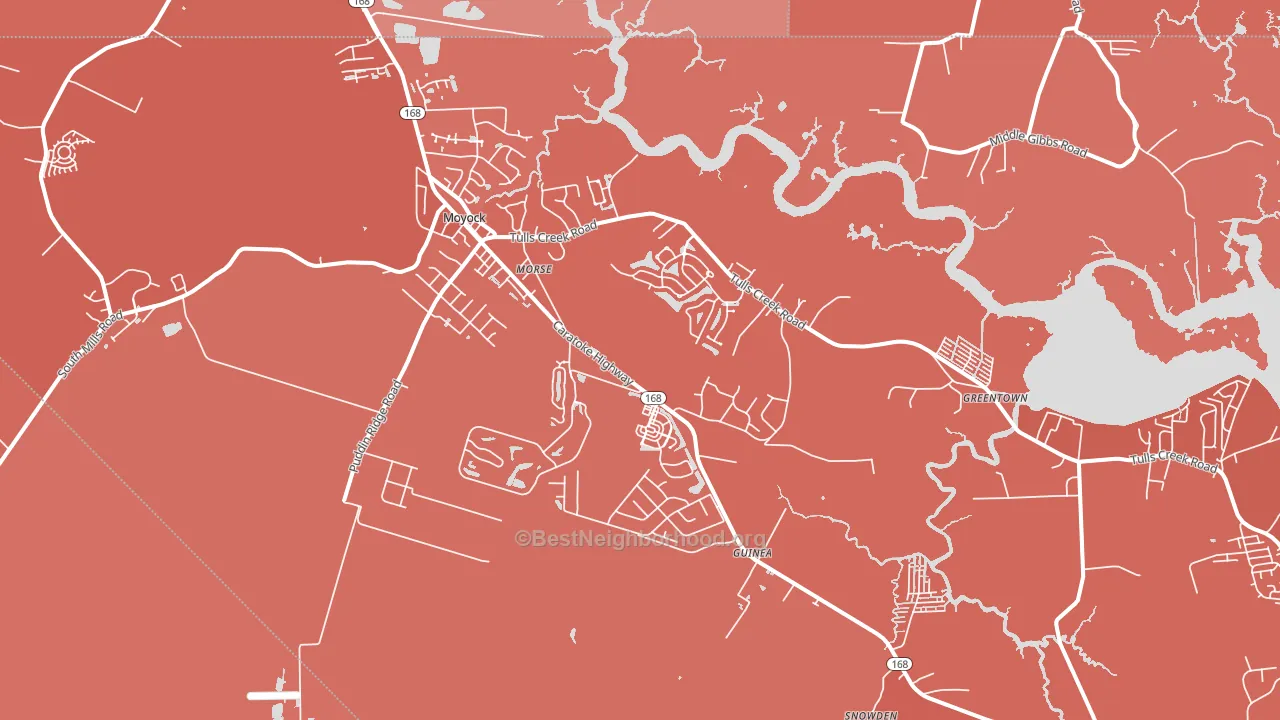 Moyock, NC block-group political-lean map