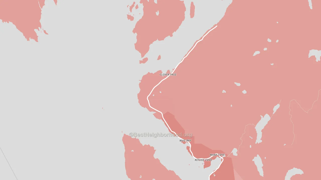 Mud Bay, AK block-group political-lean map