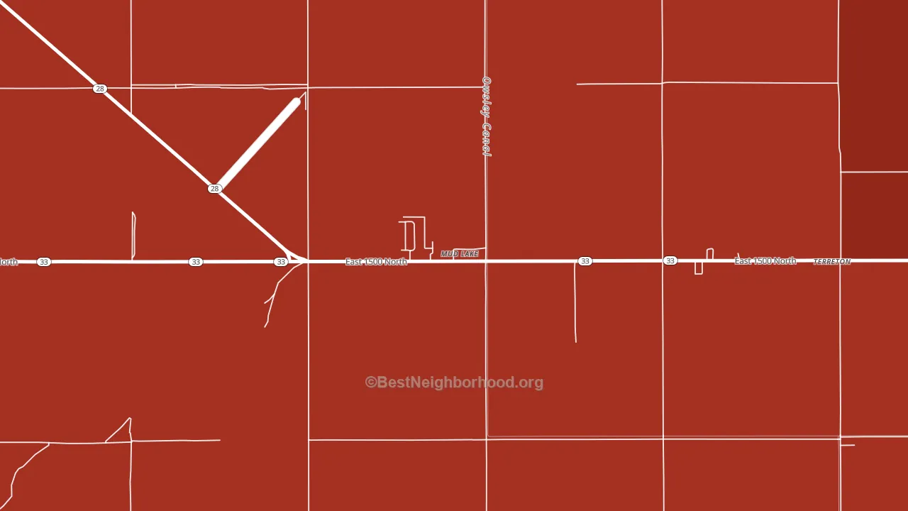 Mud Lake, ID block-group political-lean map