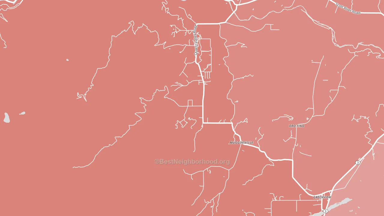 Mugginsville, CA block-group political-lean map
