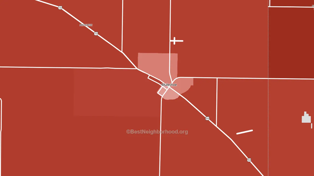 Muleshoe, TX block-group political-lean map