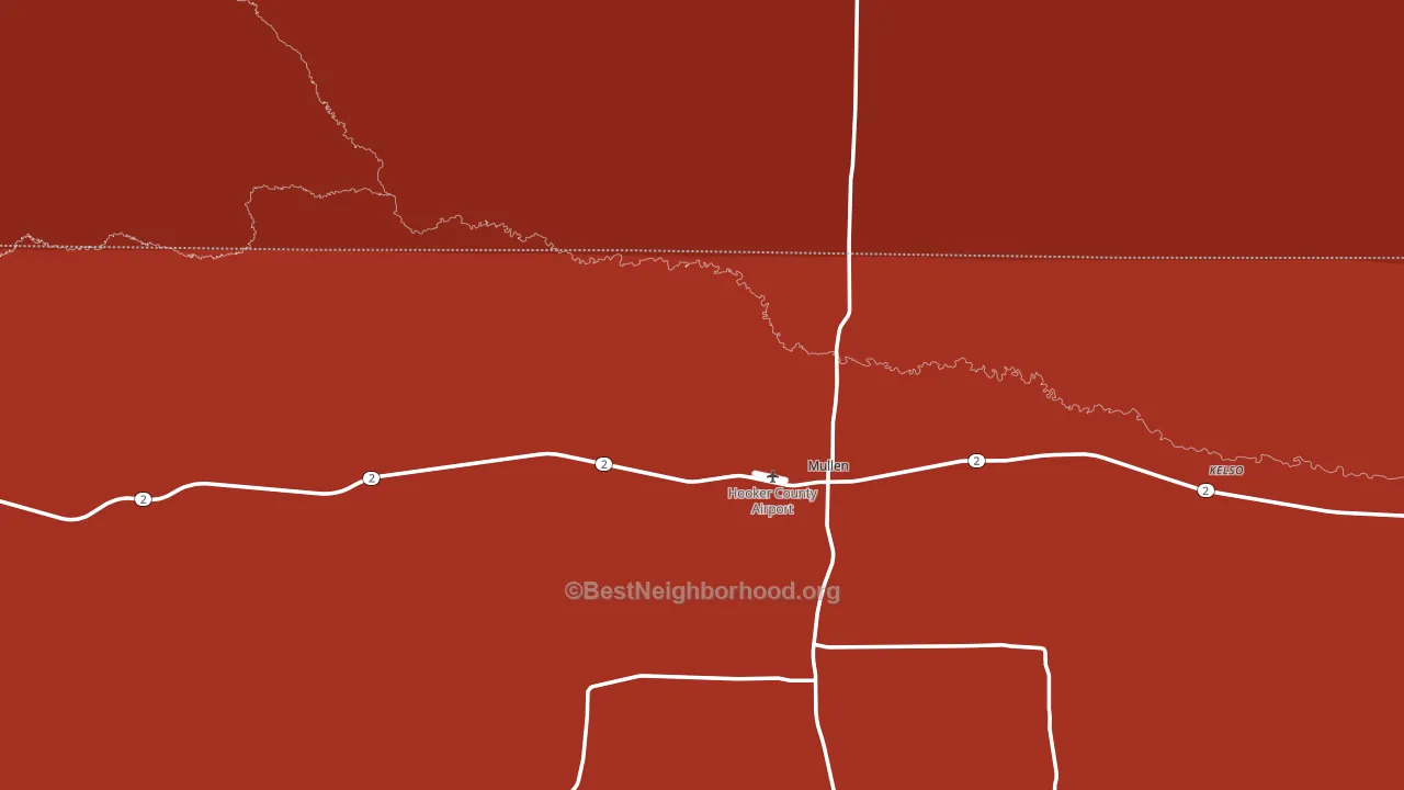 Mullen, NE block-group political-lean map