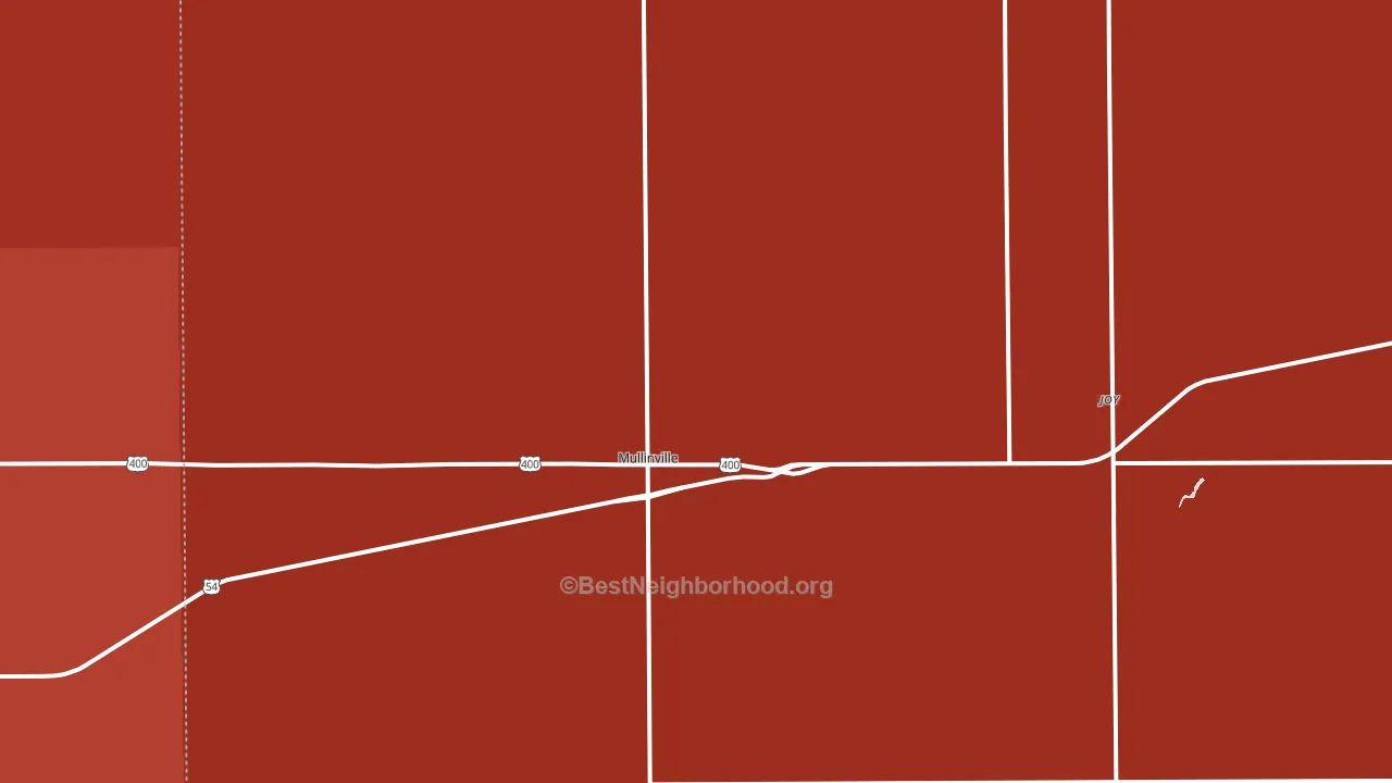 Mullinville, KS block-group political-lean map