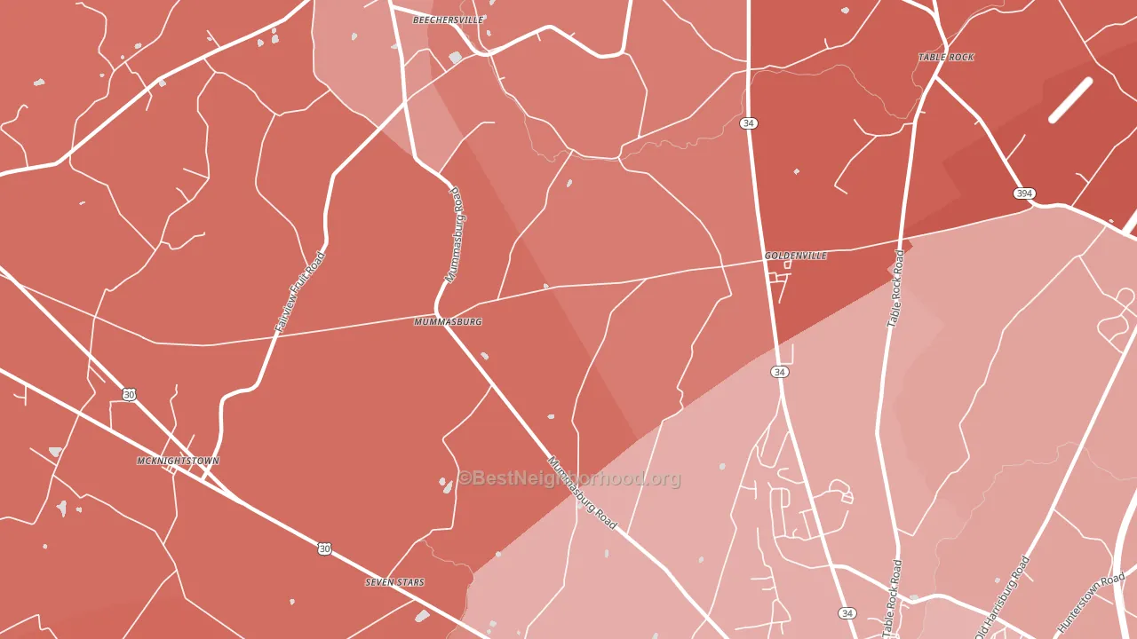 Mummasburg, PA block-group political-lean map
