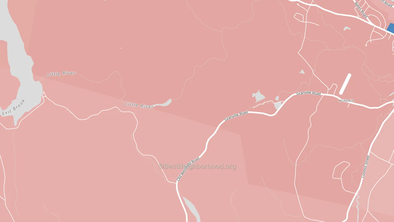 Mundale, MA block-group political-lean map