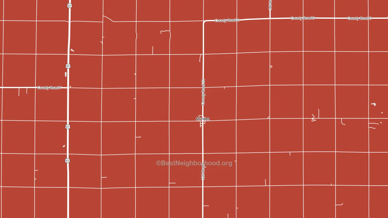 Munden, KS block-group political-lean map