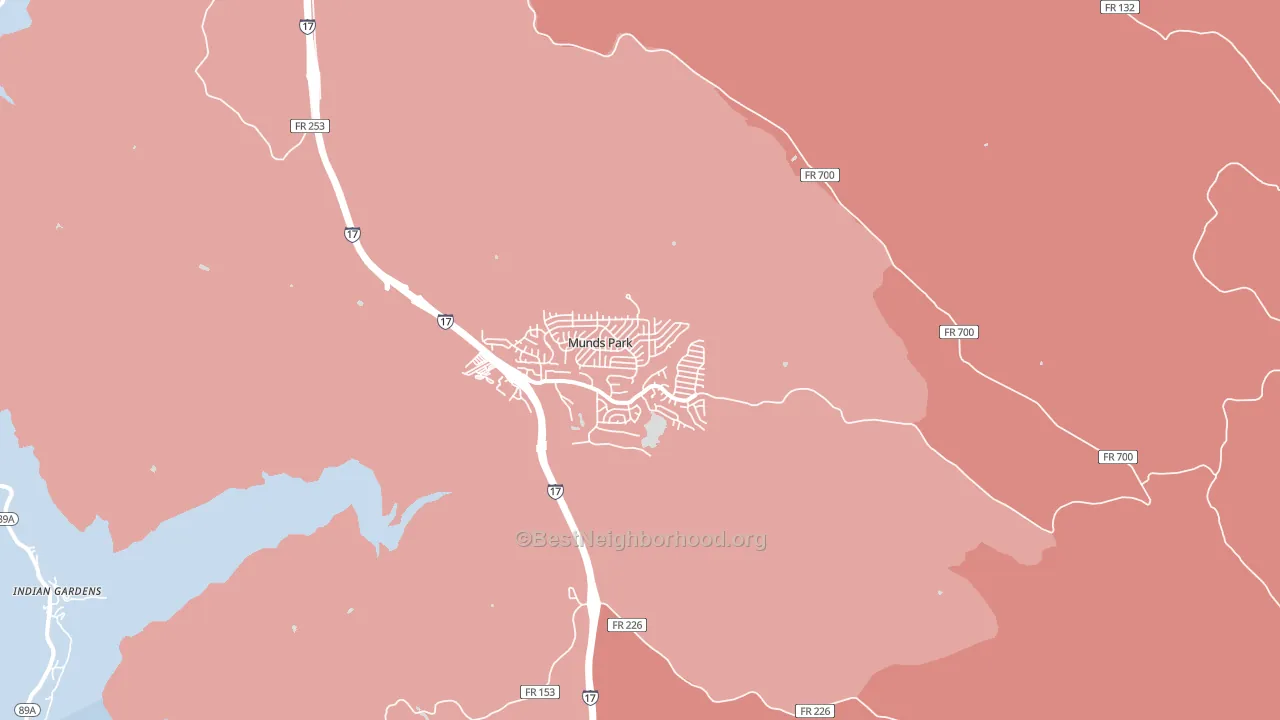 Munds Park, AZ block-group political-lean map