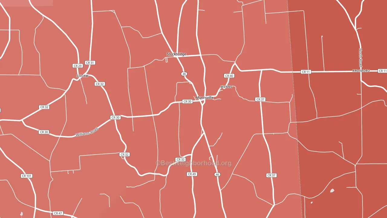 Munnsville, NY block-group political-lean map