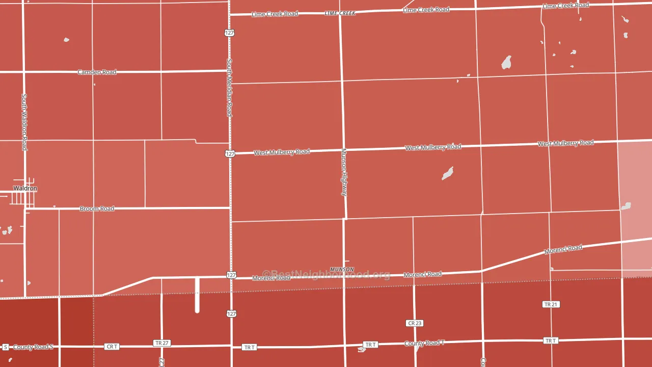 Munson, MI block-group political-lean map