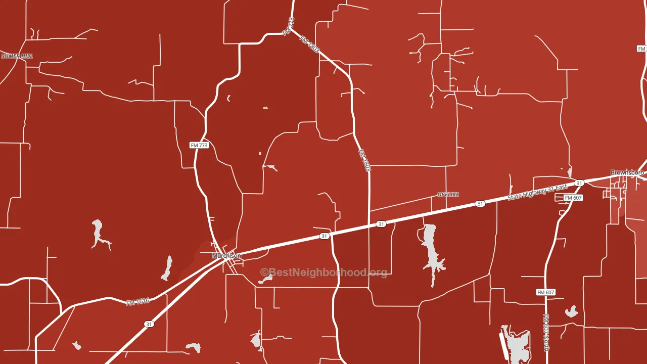 Murchison, TX block-group political-lean map