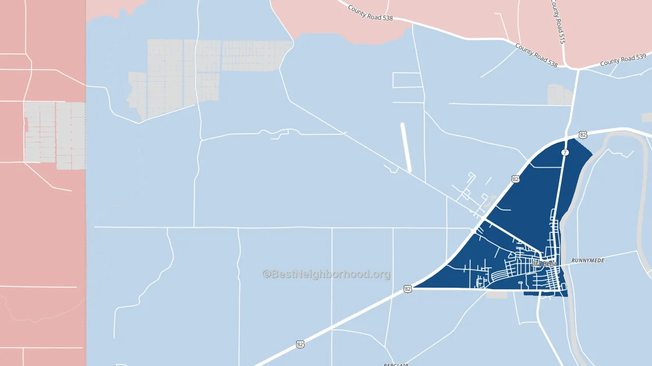 Murdock Crossing, MS block-group political-lean map