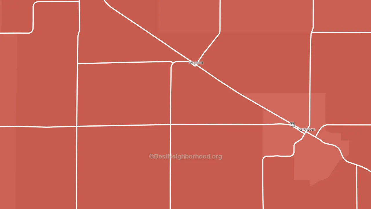 Murdock, MN block-group political-lean map