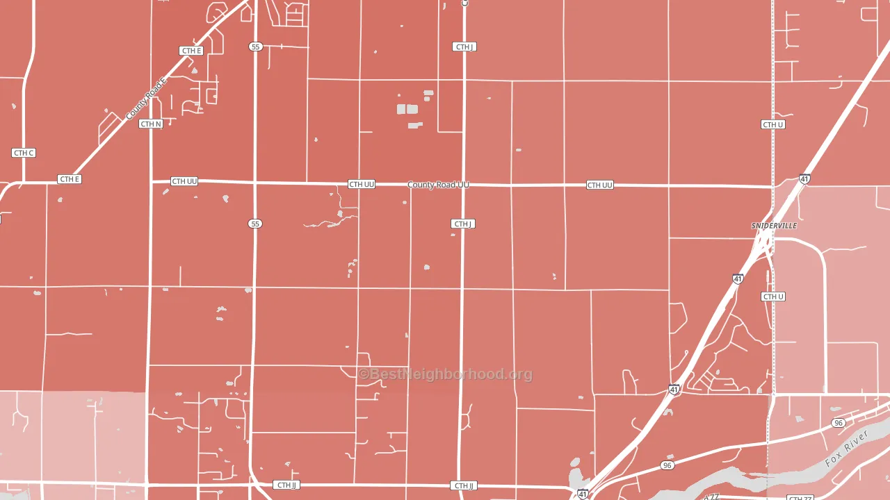 Murphy Corner, WI block-group political-lean map