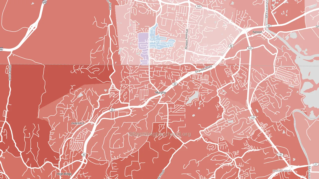 Murphy, MO block-group political-lean map