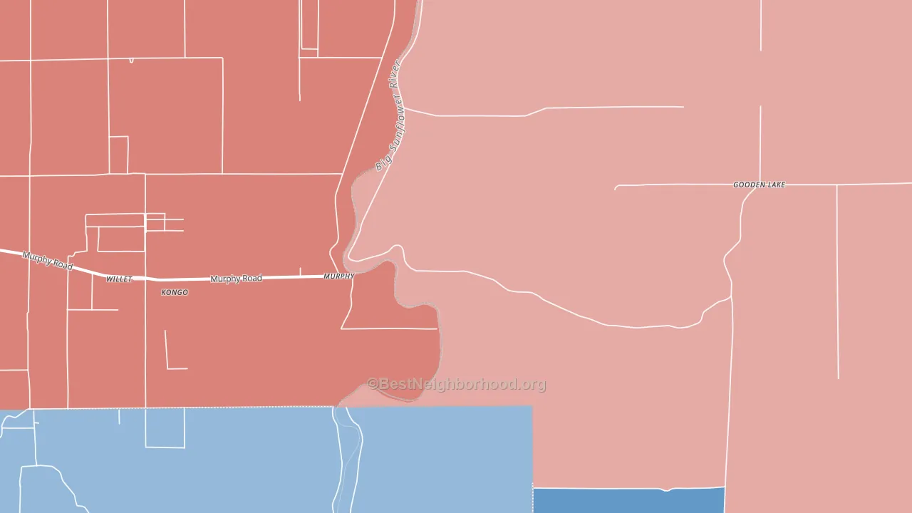 Murphy, MS block-group political-lean map