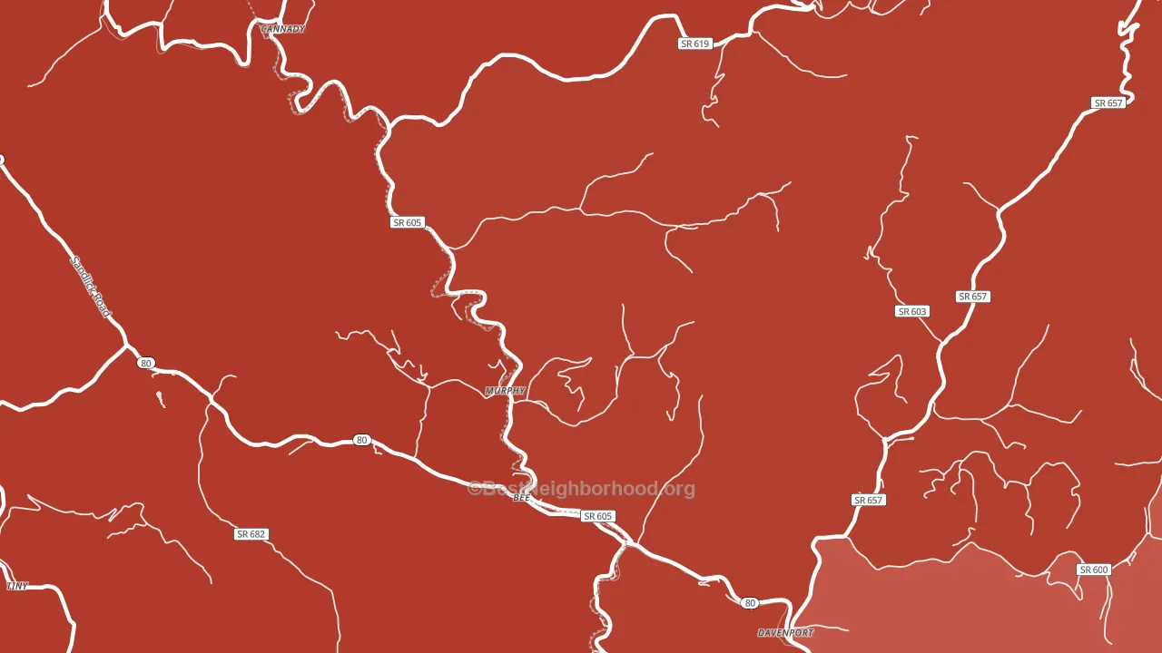 Murphy, VA block-group political-lean map