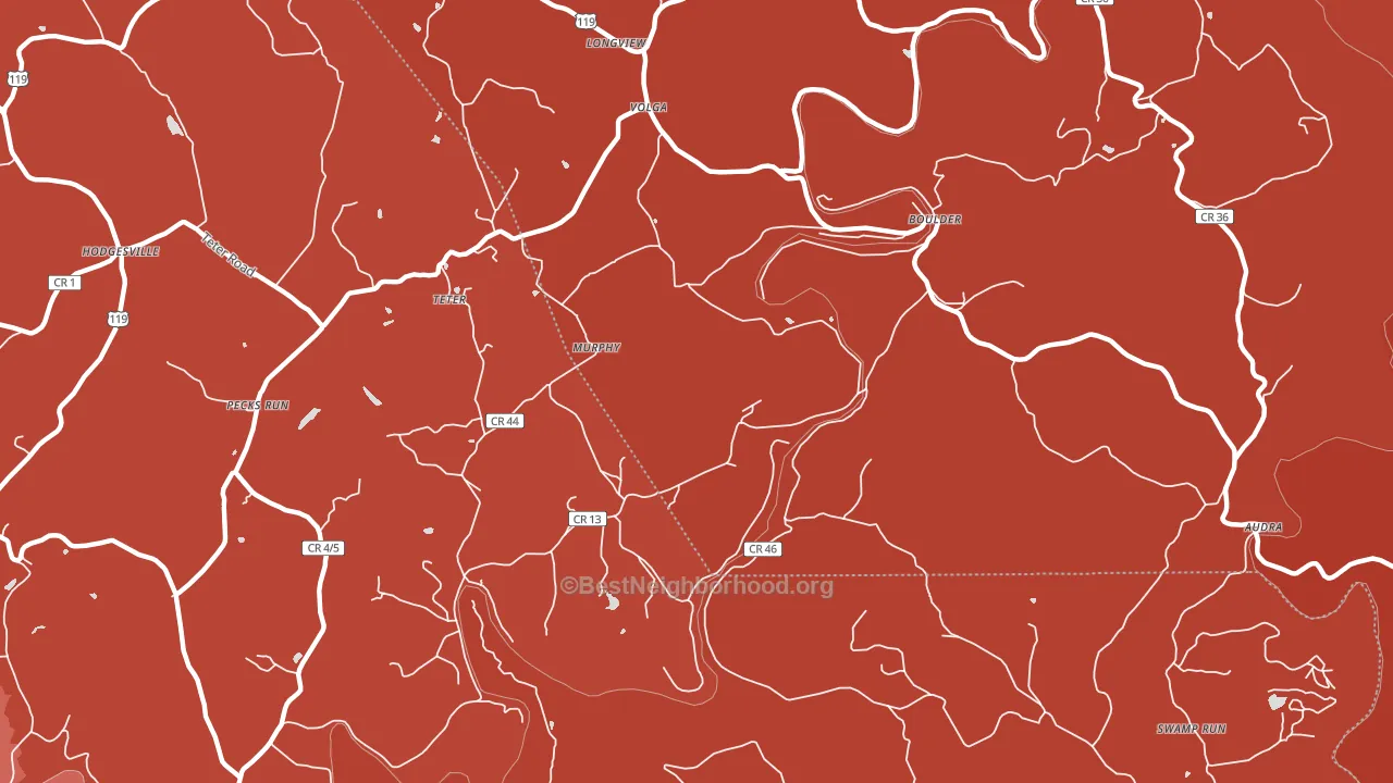 Murphy, WV block-group political-lean map
