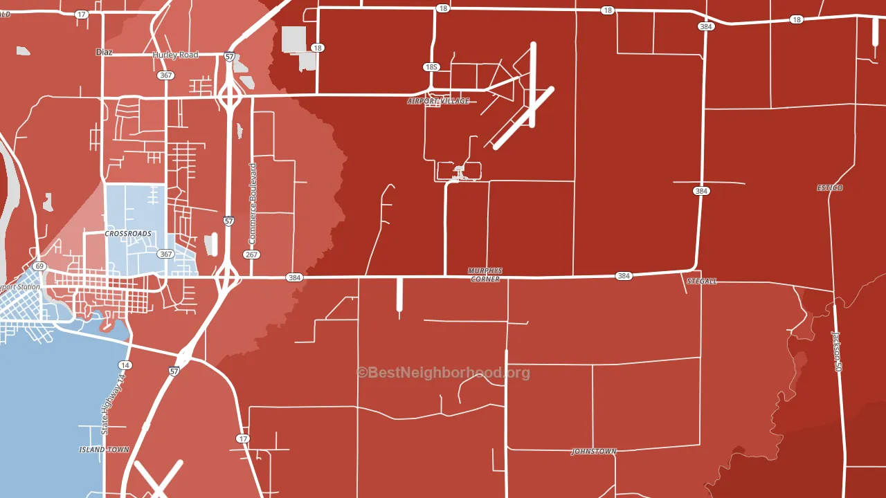 Murphys Corner, AR block-group political-lean map