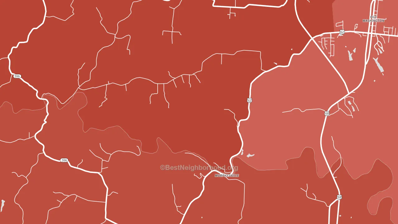 Murphysville, KY block-group political-lean map