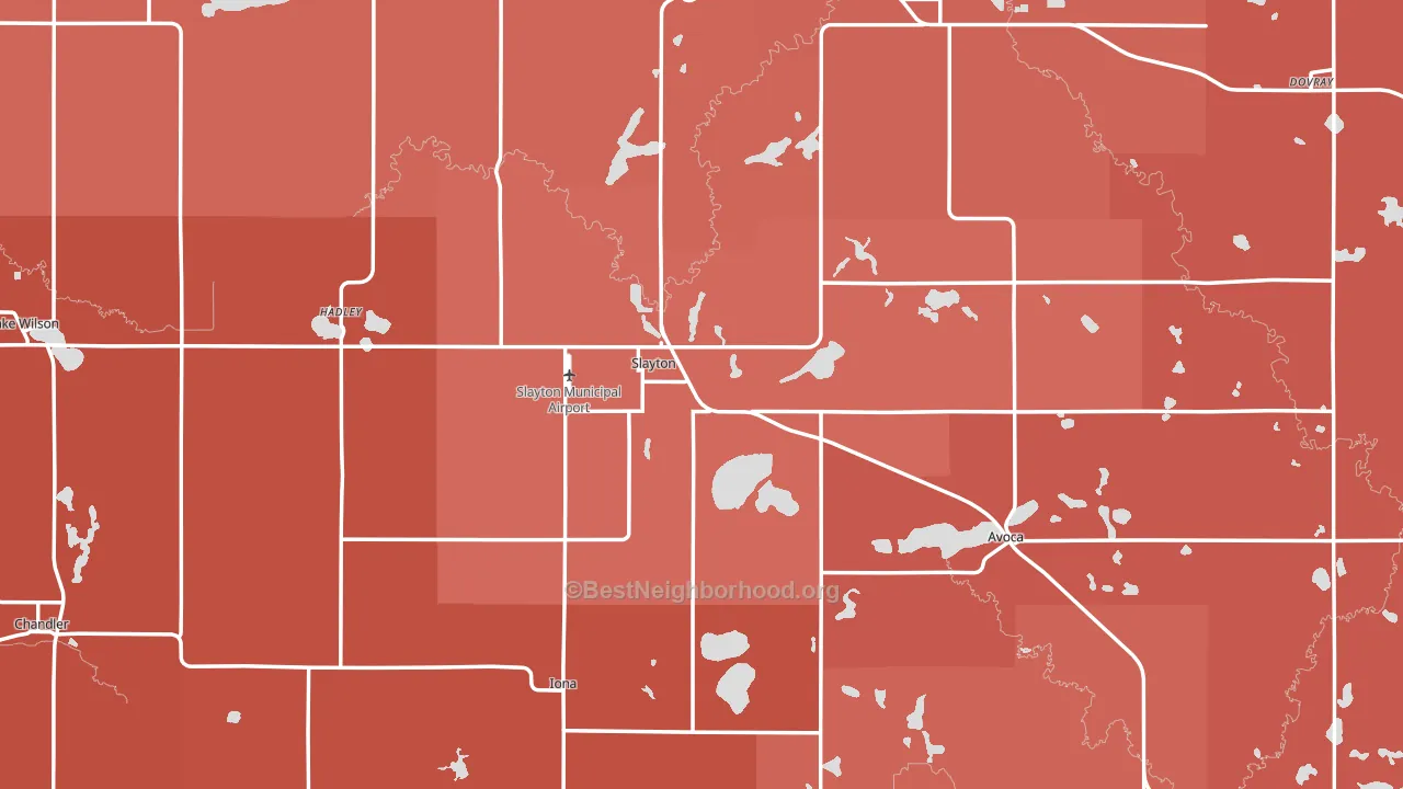 Murray County, MN block-group political-lean map