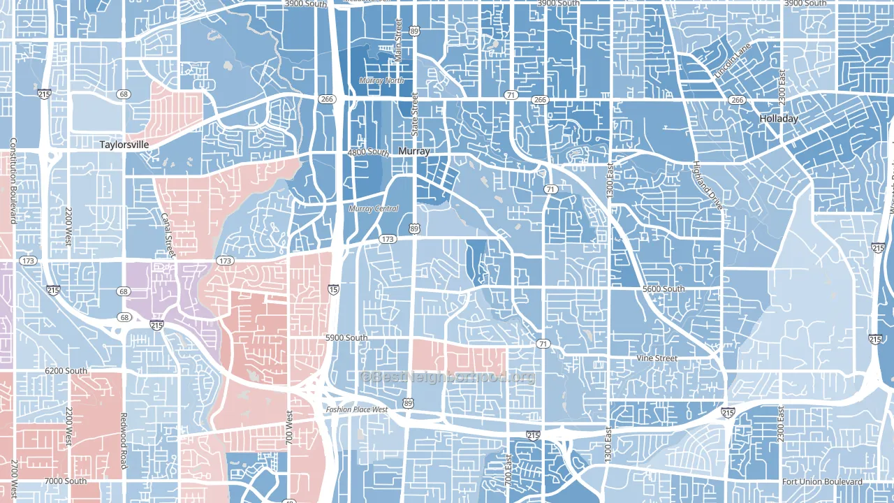 Murray, UT block-group political-lean map