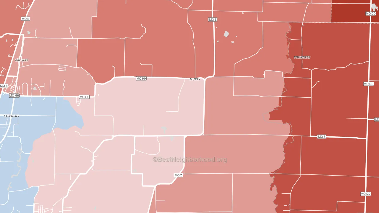 Murry, MO block-group political-lean map