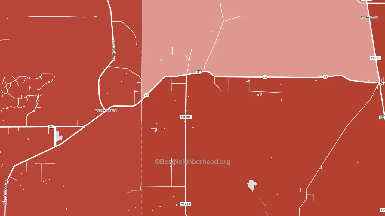 Myakka Head, FL block-group political-lean map