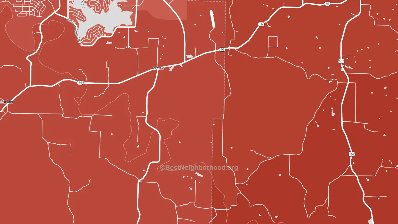 Myron, AR block-group political-lean map