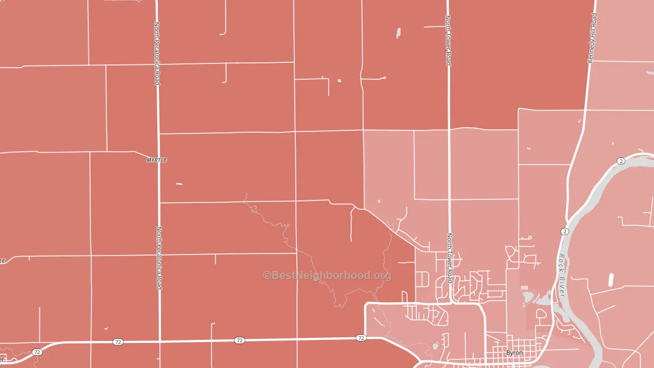 Myrtle, IL block-group political-lean map