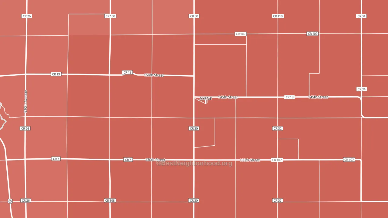 Myrtle, MN block-group political-lean map