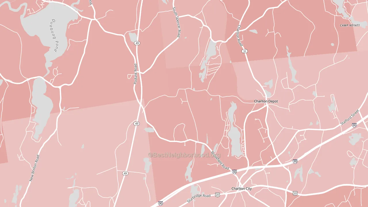 Mystic Grove, MA block-group political-lean map