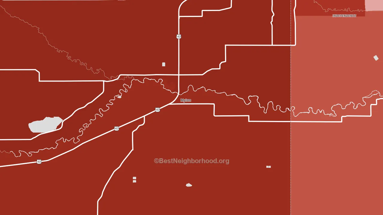 Myton, UT block-group political-lean map