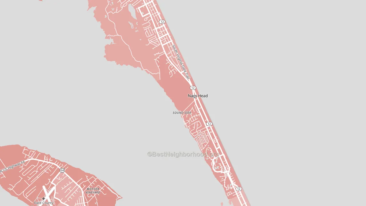 Nags Head, NC block-group political-lean map