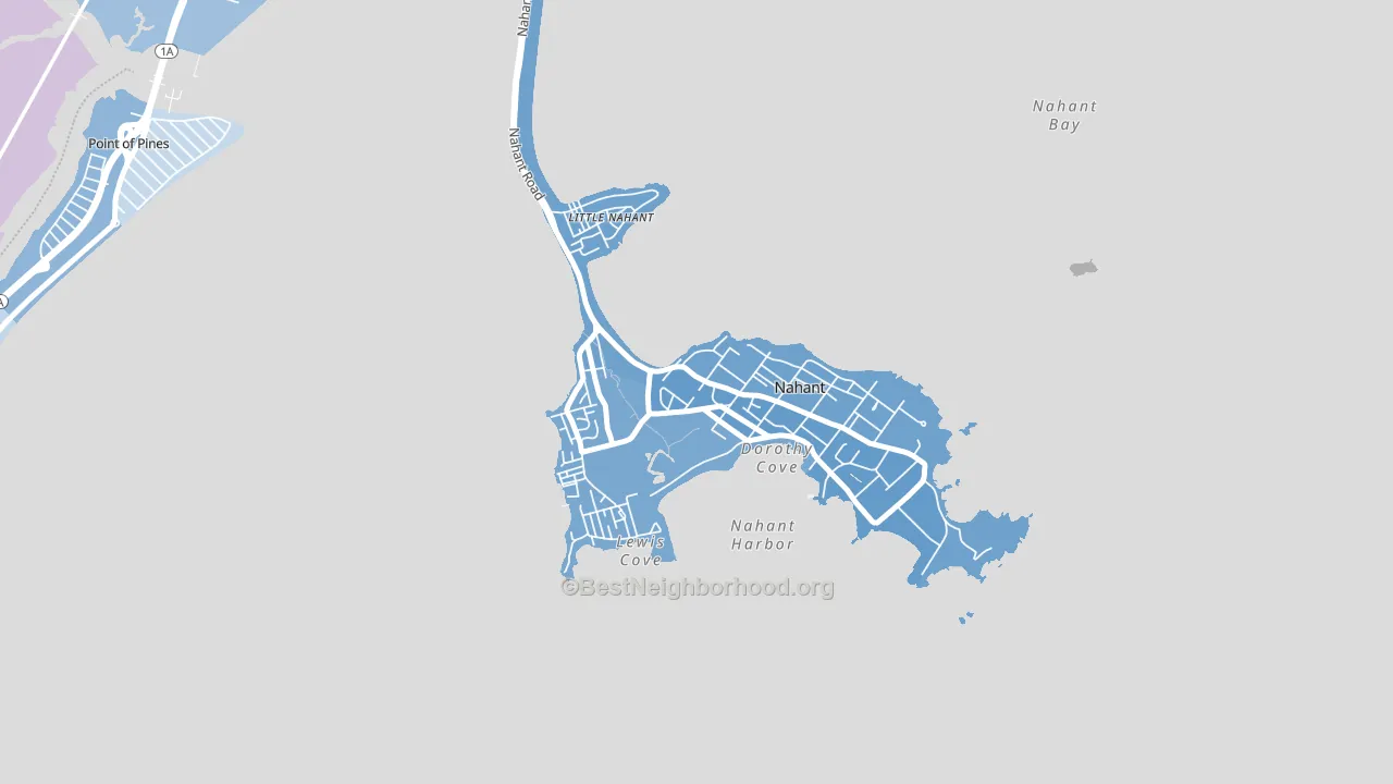 Nahant, MA block-group political-lean map