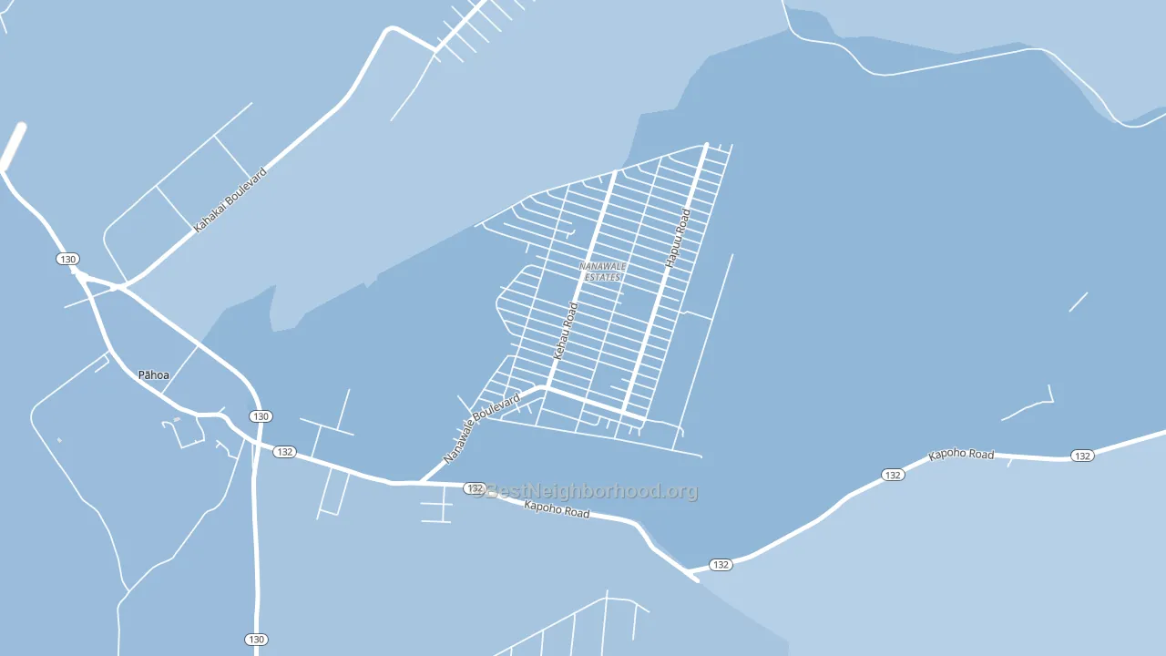 Nanawale Estates, HI block-group political-lean map