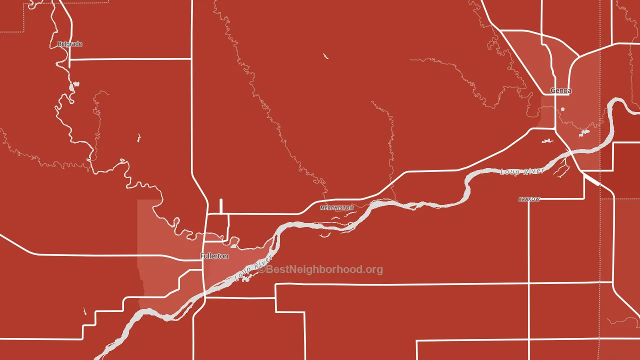 Nance County, NE block-group political-lean map