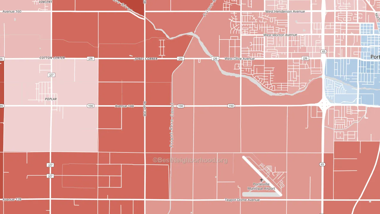 Nanceville, CA block-group political-lean map