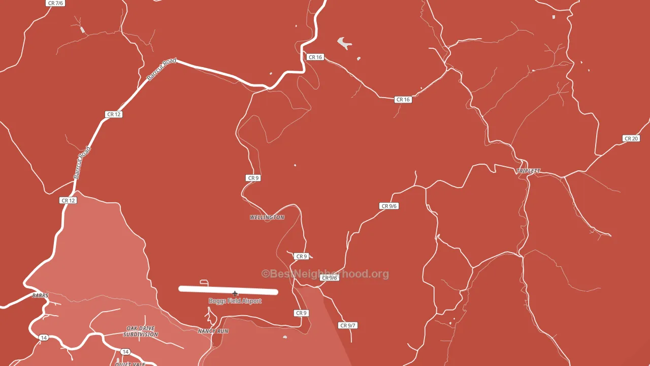 Nancy Run, WV block-group political-lean map
