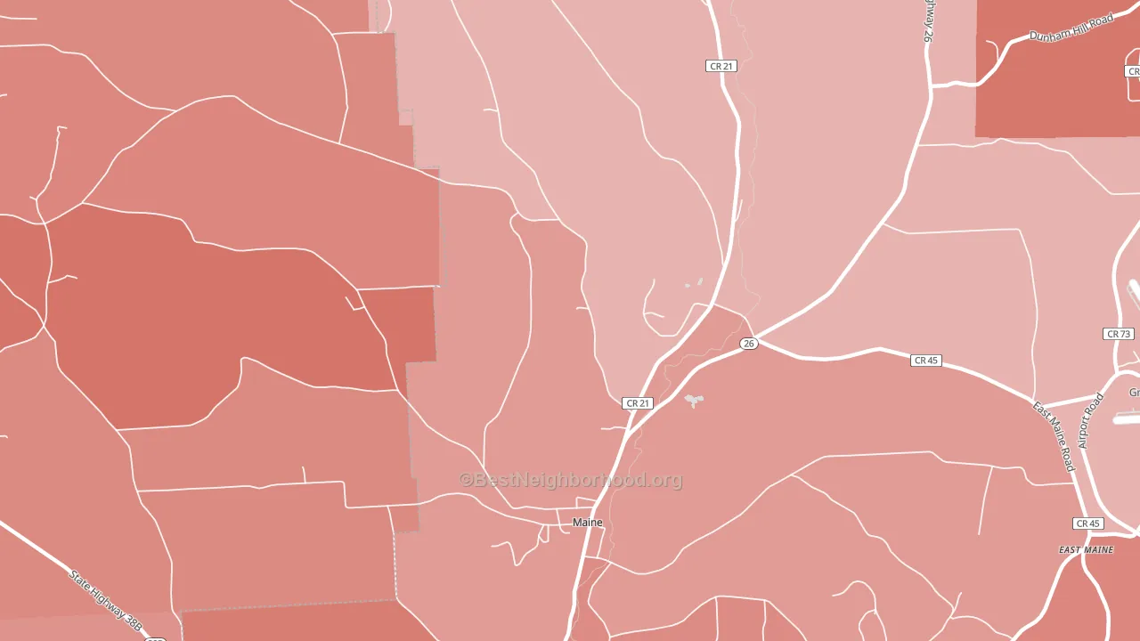 Nanticoke, NY block-group political-lean map