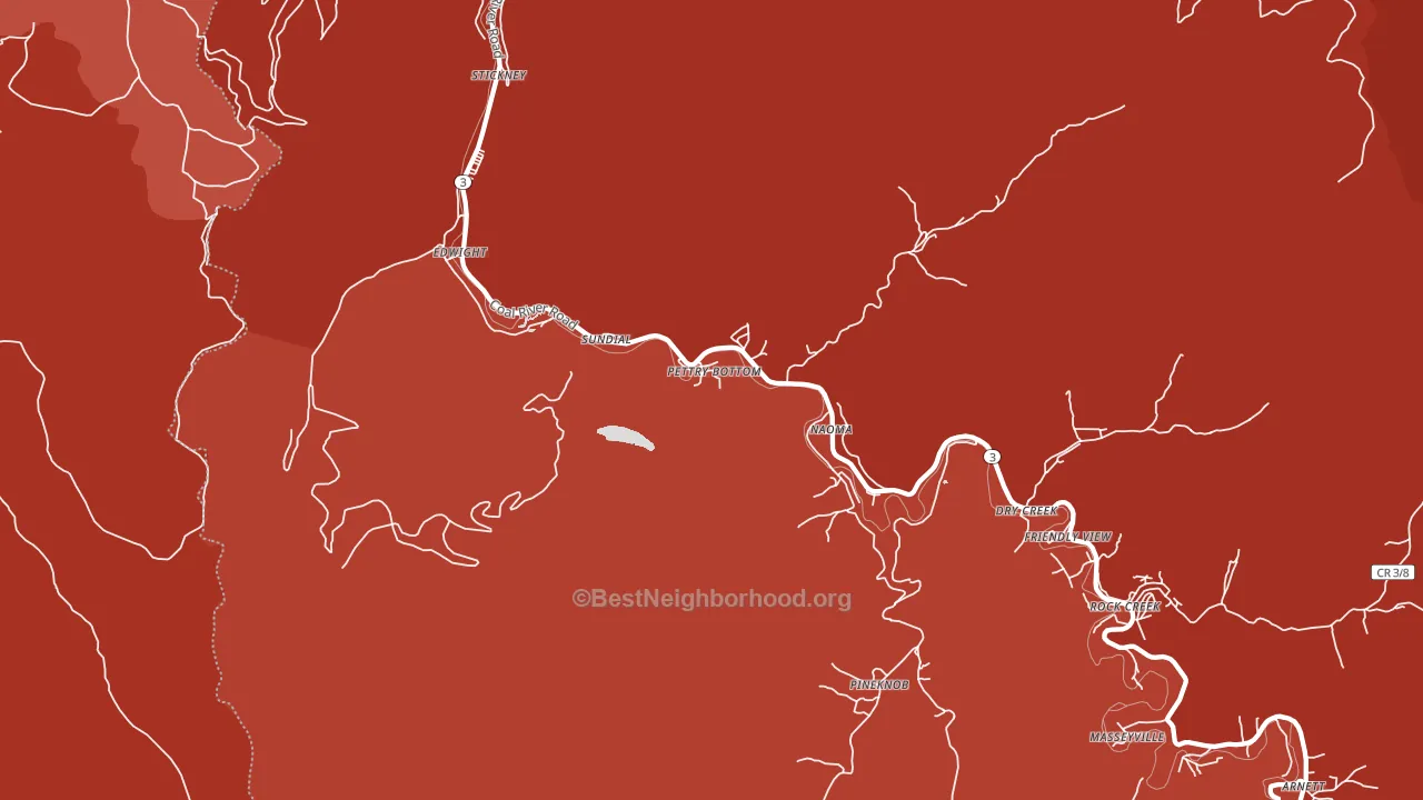 Naoma, WV block-group political-lean map
