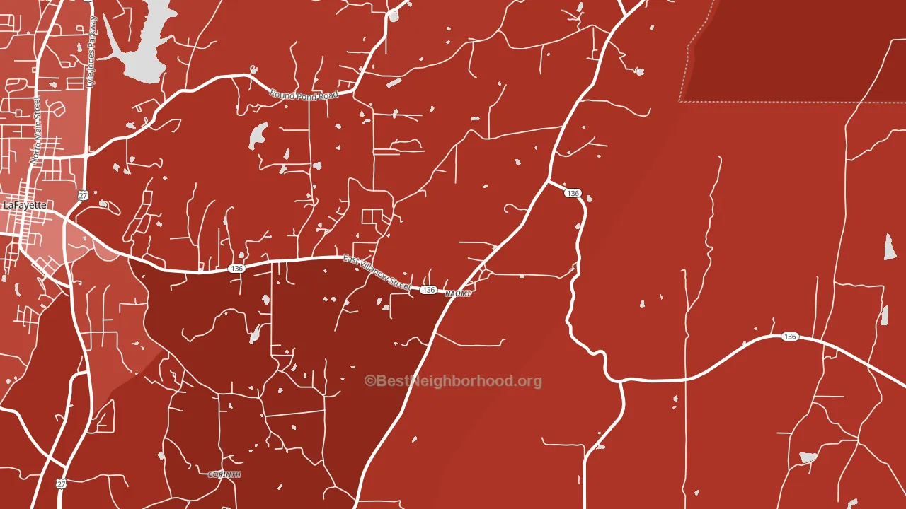 Naomi, GA block-group political-lean map
