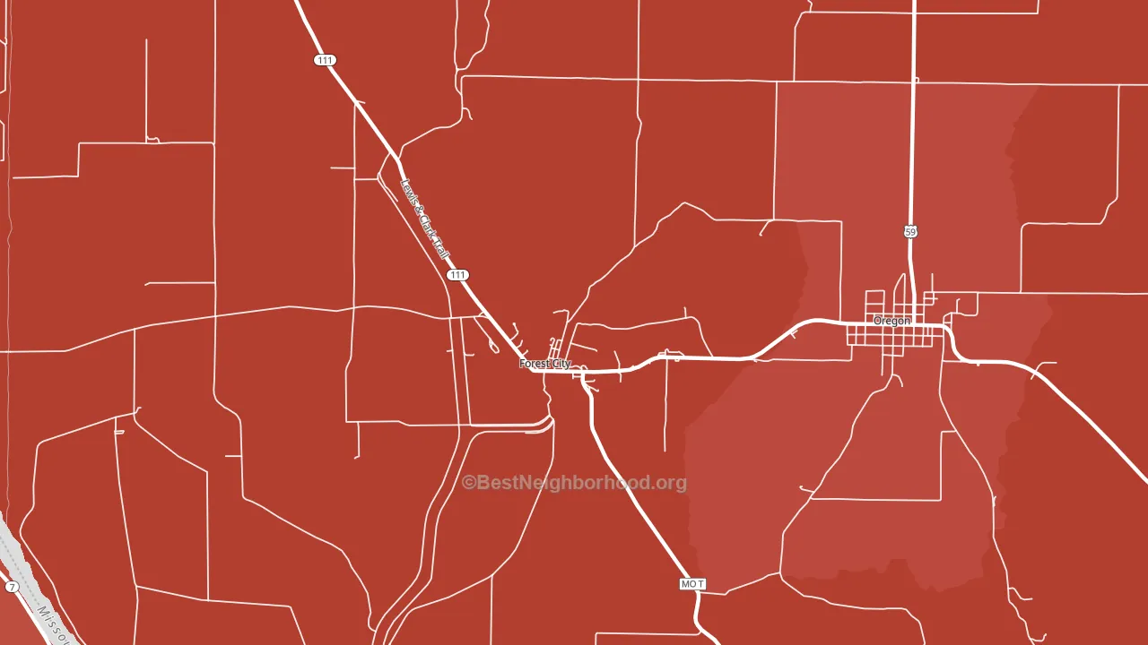 Napier, MO block-group political-lean map