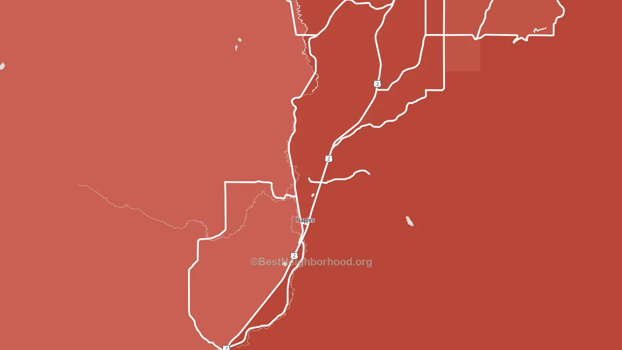 Naples, ID block-group political-lean map
