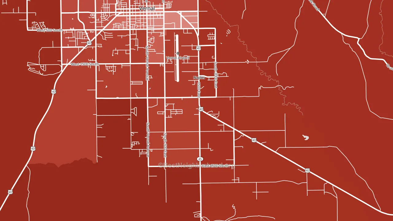 Naples, UT block-group political-lean map